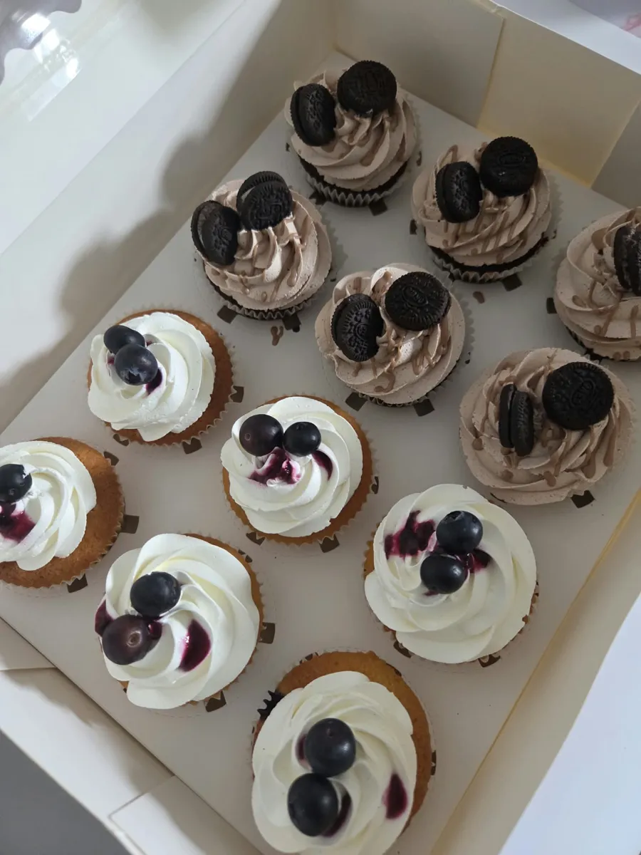 Cupcakes com mirtilos